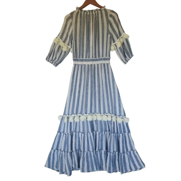 New $350 Misa Los Angeles Dasha Maxi Dress Blue Striped Size XS - Picture 5 of 14